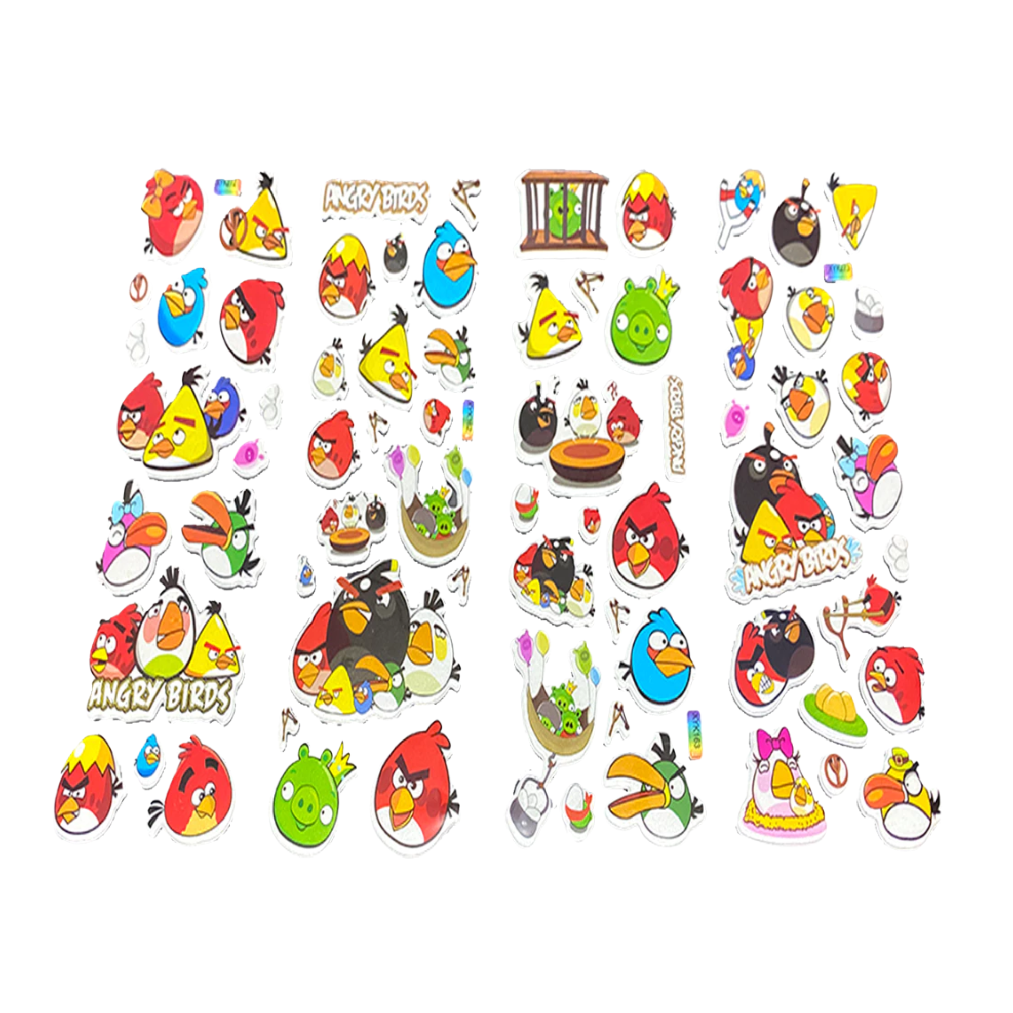 3D angry bird style puffy stickers for journaling and crafts