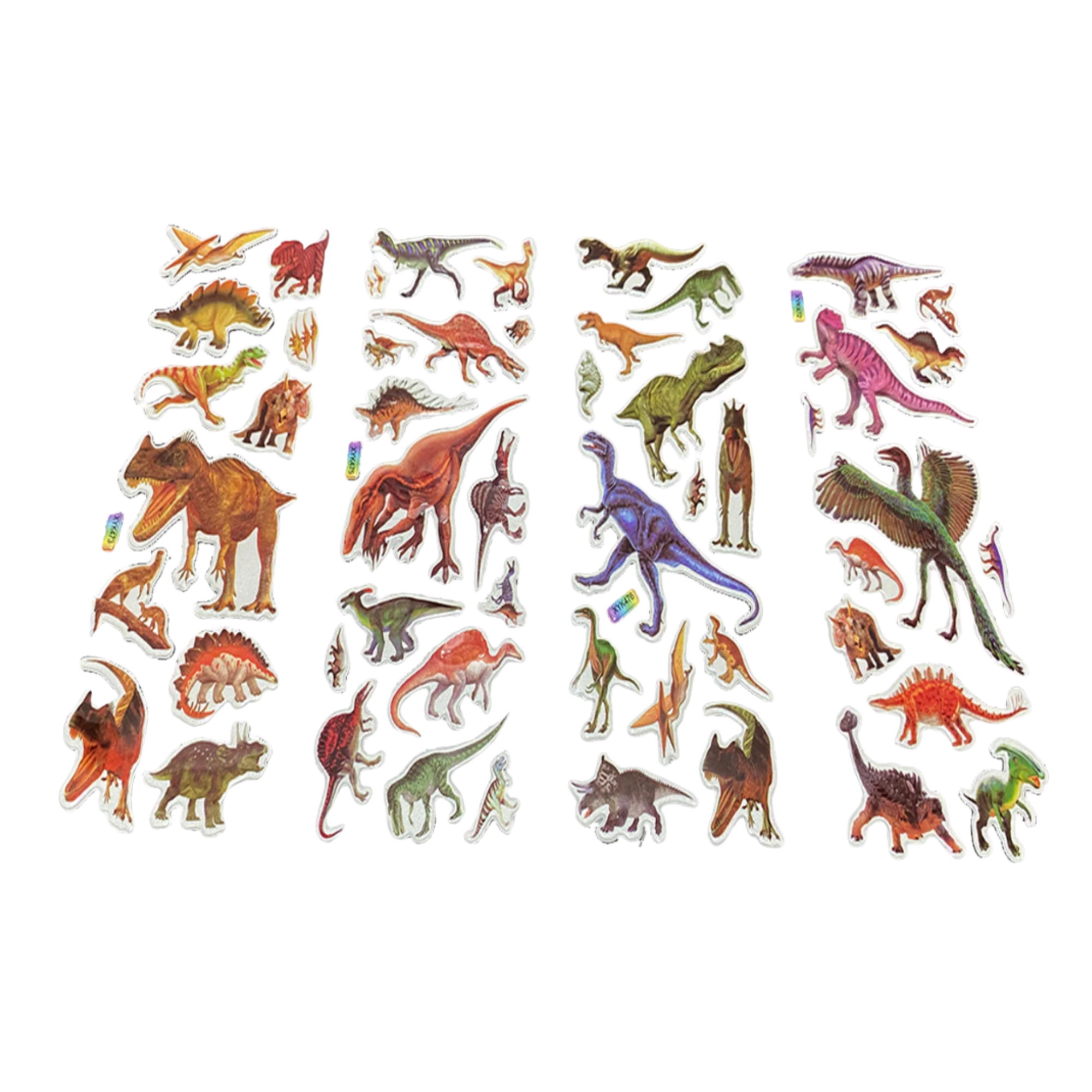 Puffy dinosaur stickers for DIY crafts and stationery decoration