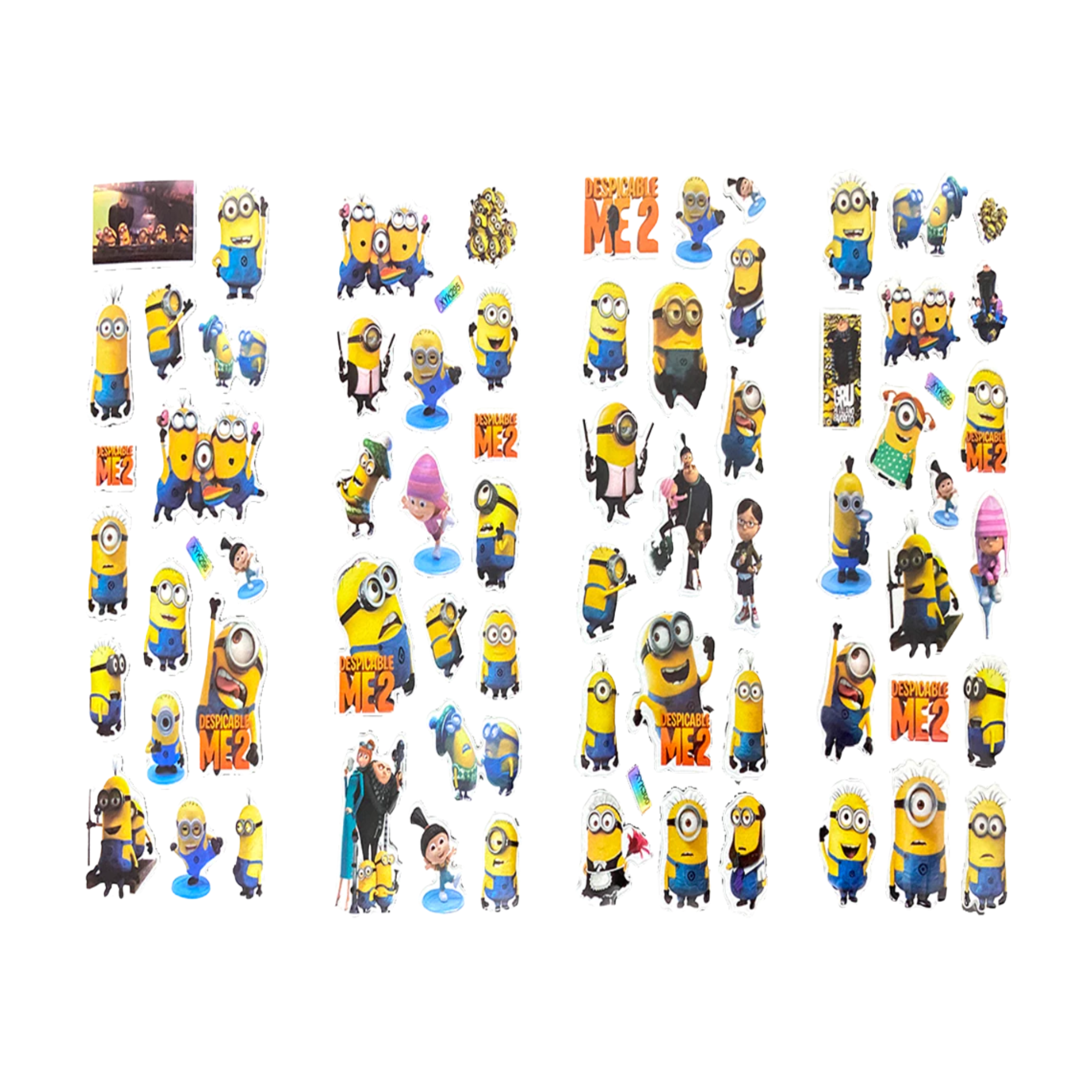 Minion style 3D puffy sticker for journals and crafts