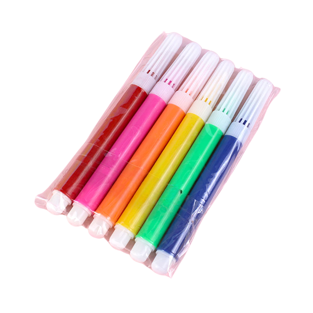 6-color mini washable watercolor pens for kids