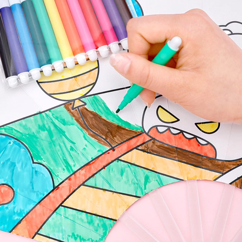 6-color mini washable watercolor pens for kids