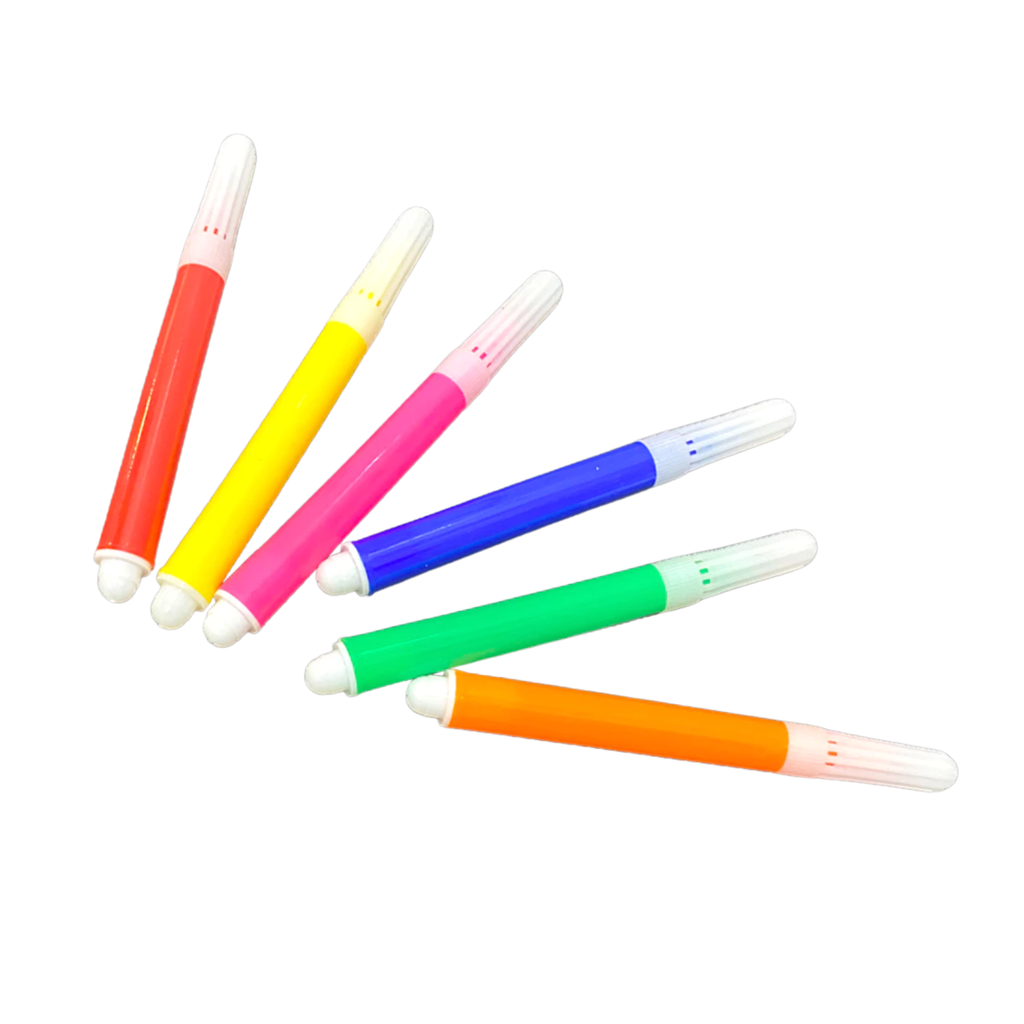6-color mini washable watercolor pens for kids