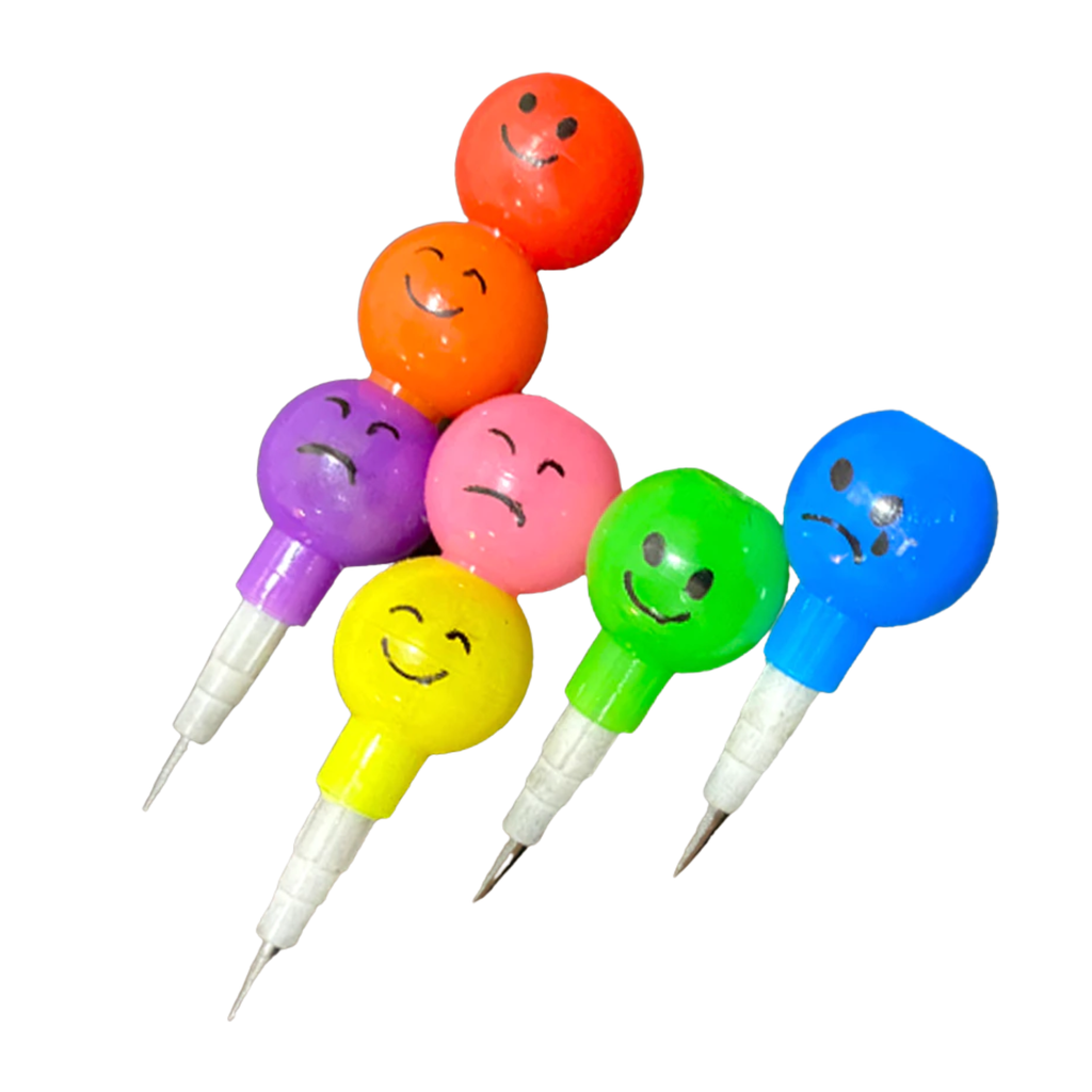 7 colour smiley pencil creative kids stationery