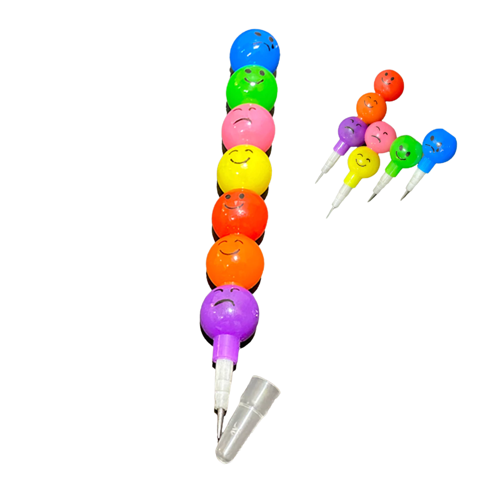 7 colour smiley pencil creative kids stationery