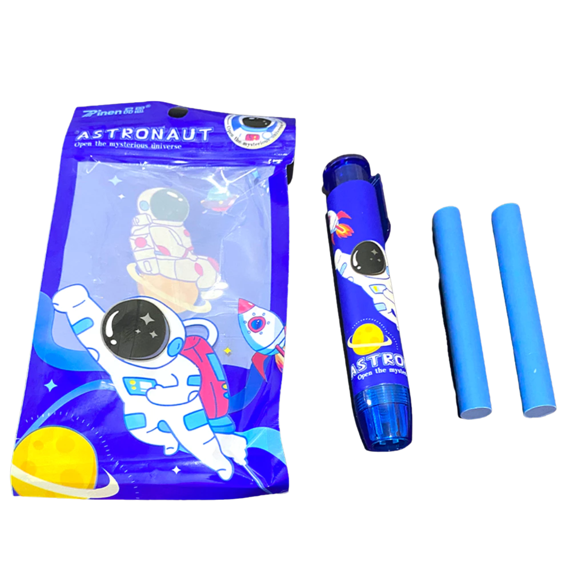 Cute astronaut press eraser smooth clean erasing