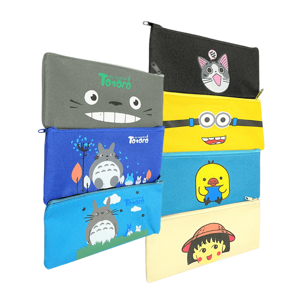 Korean aesthetic pencil bag with roomy interior for stationery