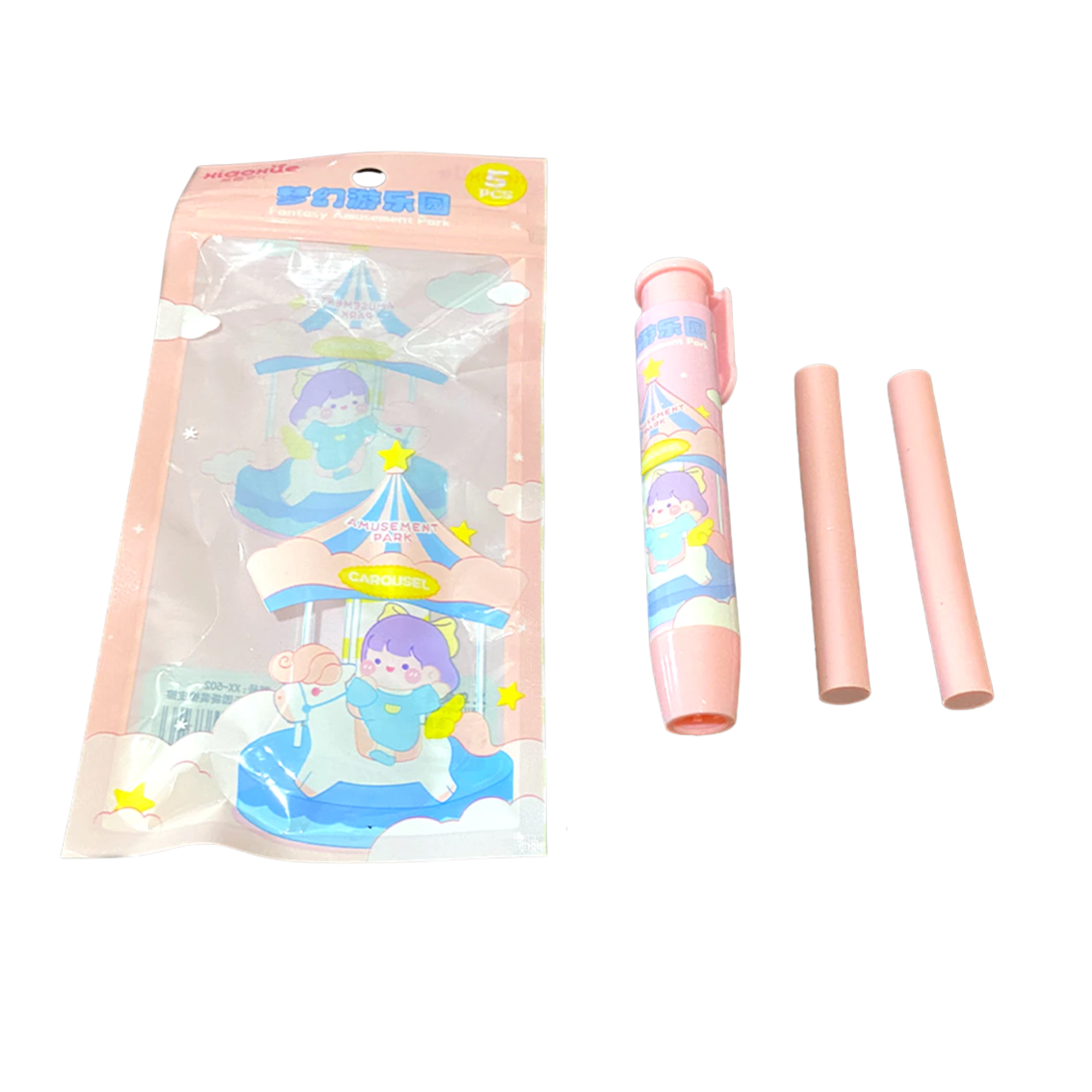 Cute wonderland press eraser smooth clean erasing