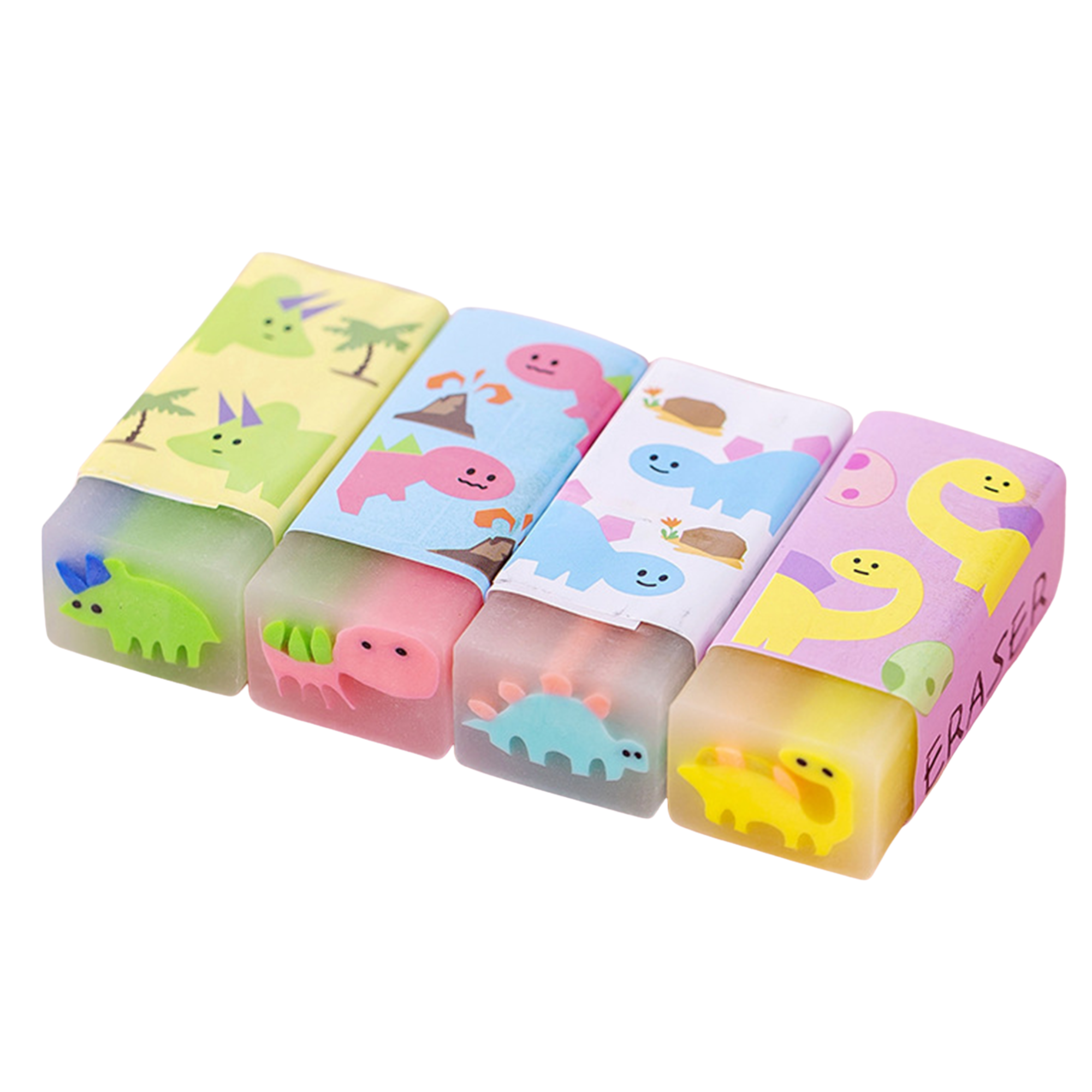 bright colour dino eraser for students and office supplies