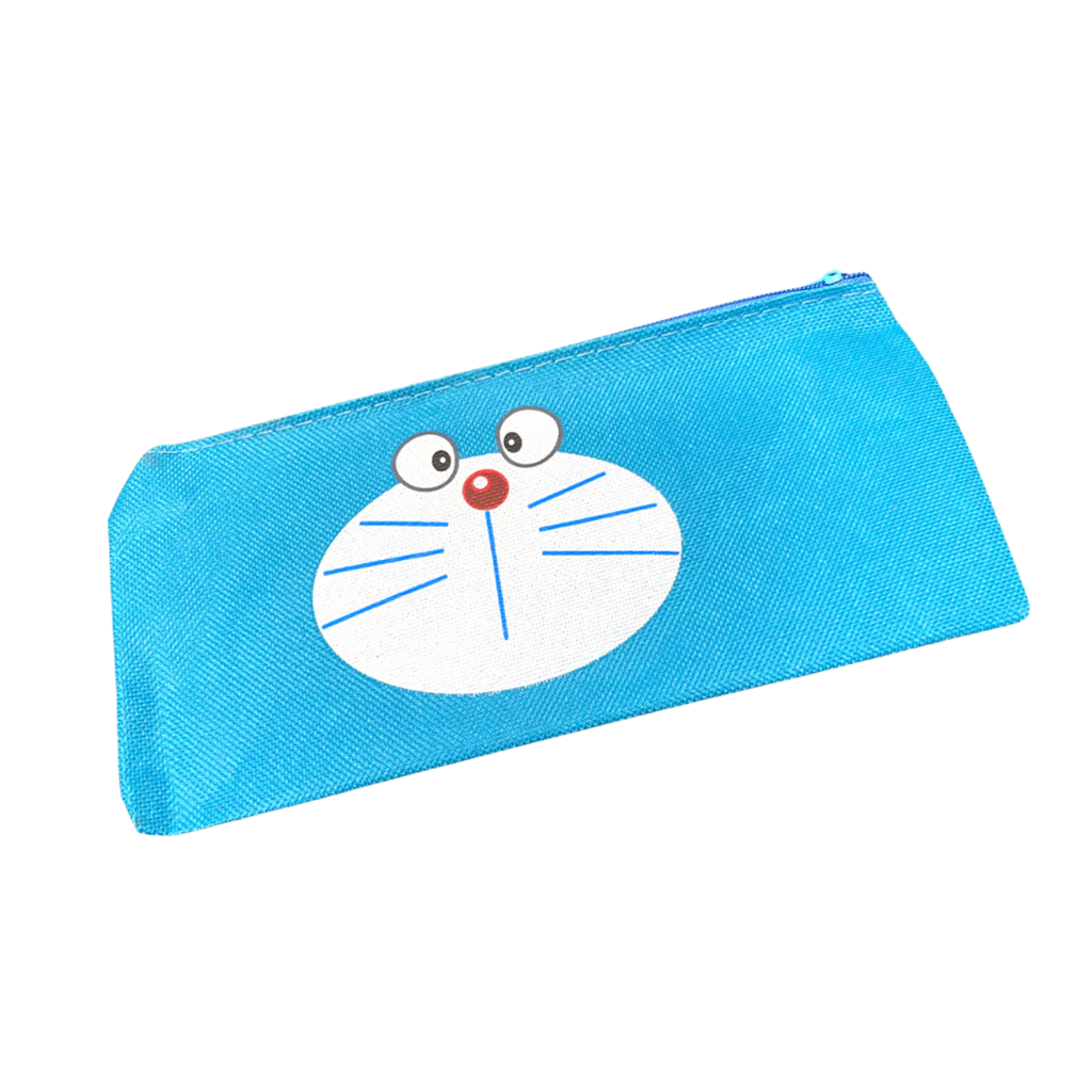 Doreamon Korean aesthetic pencil bag with roomy interior for stationery