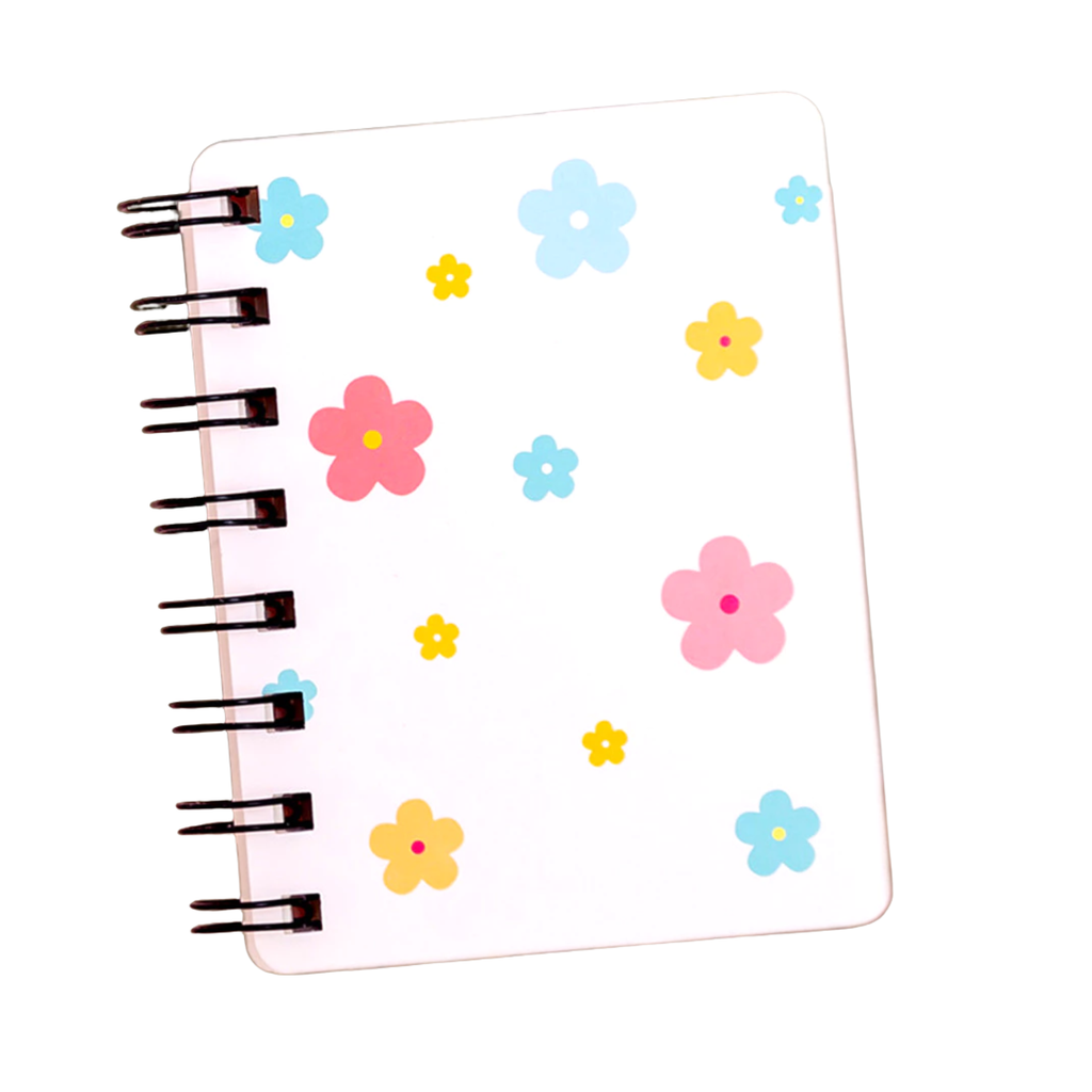 Cute flower flip coil notebook mini pocket notepad