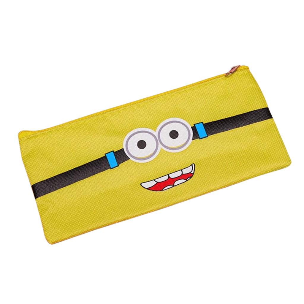 Minion Korean aesthetic pencil bag with roomy interior for stationery